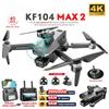 Дрон с управлением экраном KF104 MAX2, 3-осевой бесщеточный, с улучшенным панорамированием, наклоном и электронной стабилизацией изображения, с электронной стабильной камерой высокой четкости, лазерным датчиком для обхода препятствий