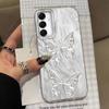 Laser Silver Butterfly Phone Case for Samsung Galaxy A55 A56 A36 A26 A16 A53 A06 A14 A24 A34 A54 A15 A25 A35 A12 A22 A32 Cover