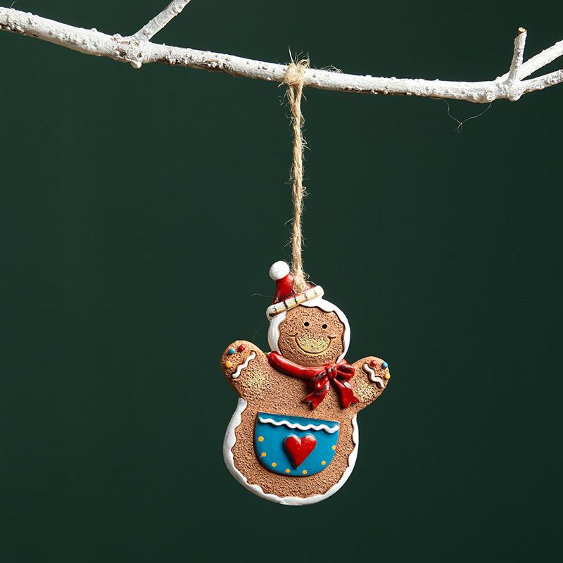 Подвесные украшения для рождественской елки, кулон в виде пряничного человечка из смолы, веселые рождественские украшения для дома, рождественские подарки Navidad Noel