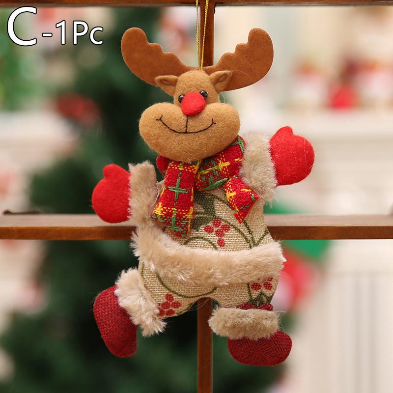 1pc/4pcs Ornaments for Xmas Kids Gifts Santa Claus Dolls Christmas Tree Hanging Christmas Decoration