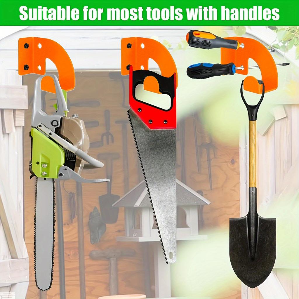 1 шт. Металлическая настенная полка для инструментов - Органайзер для гаража и сада с винтами и распорным дюбелем, Промышленная плавающая полка - для гаража, улицы, мастерской
