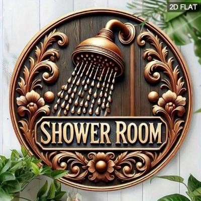 Ванная комната Знак Металлическое Настенное Искусство Домашний Декор Туалет WC Табличка