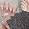 French Manicure Nail Art Stickers Self-Adhesive Nail Tips Guides for DIY Decoration French Tip Nail Guides Stencil Tool