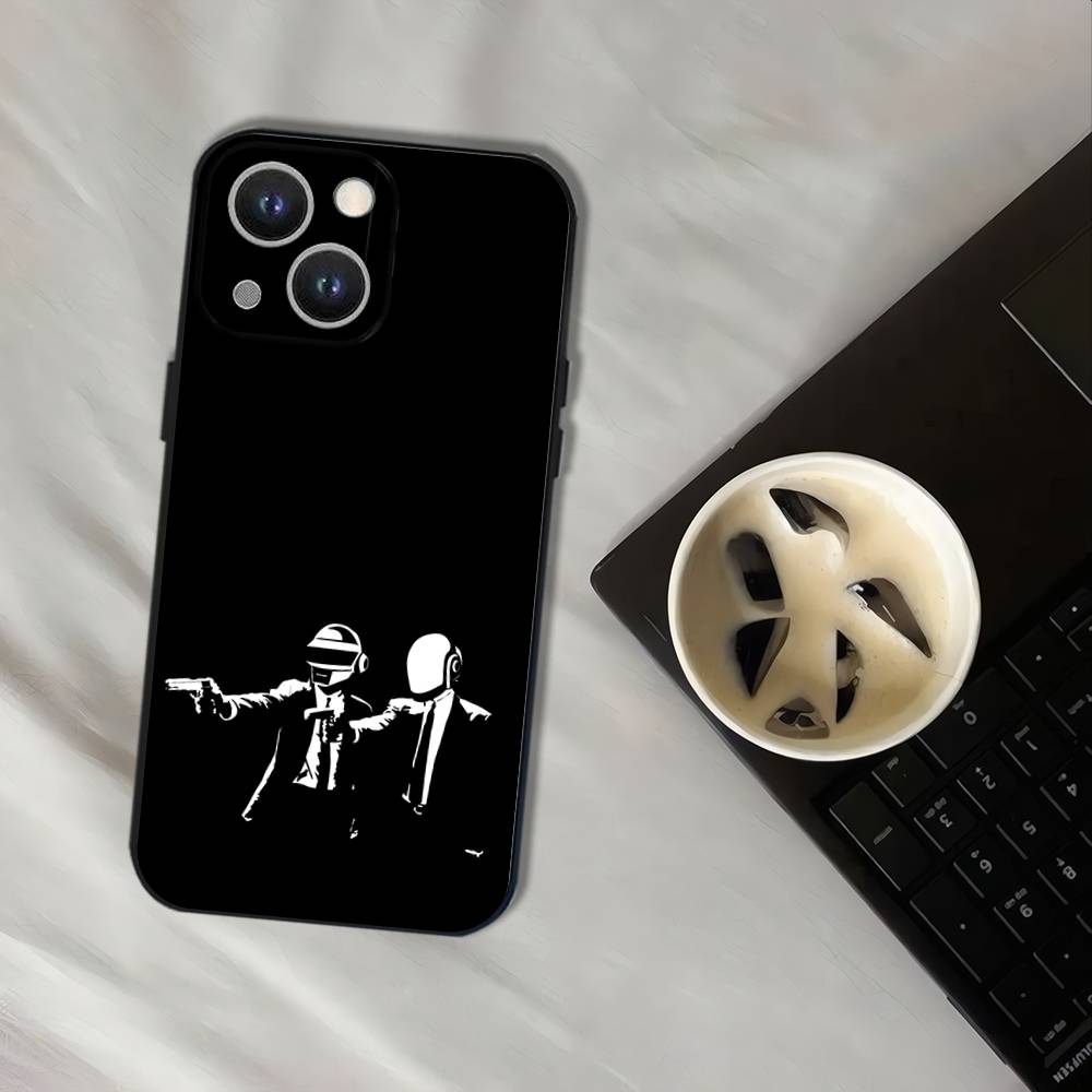 D-Daft Punk Band Phone Case For iPhone 17,16,15,14,13,12,11,Pro,XS,Max,XR,Plus,E,SE4,Mini Black Shockproof Soft Cover