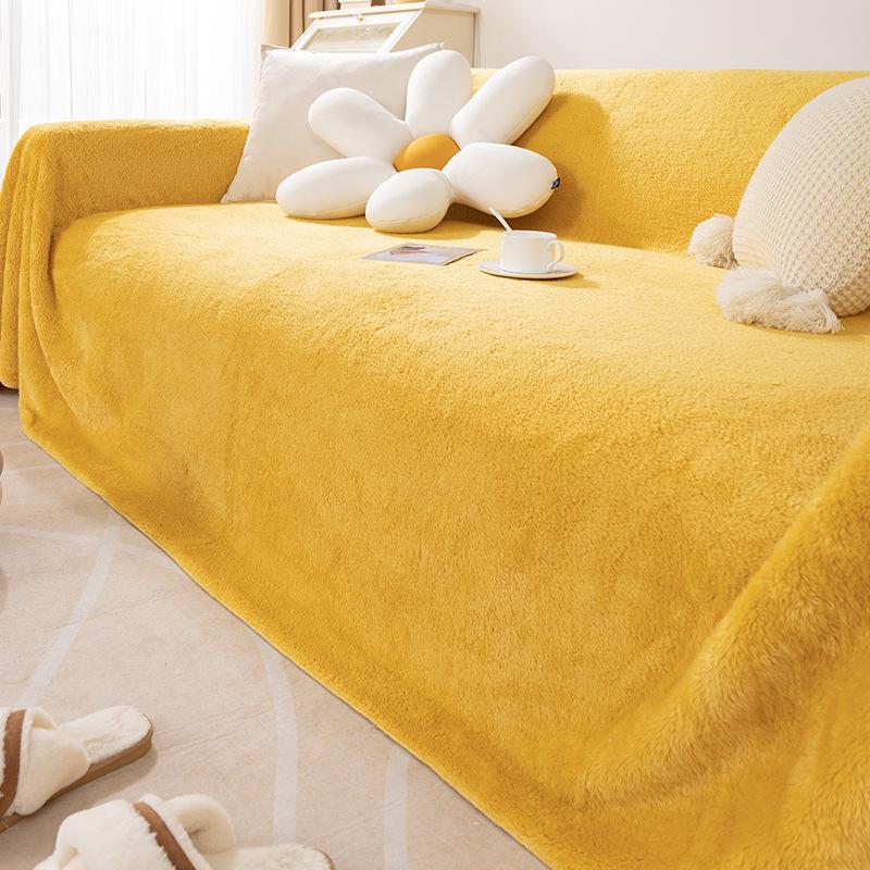 Anti-Scratching Sofa Cover Cloth Sofa Towel Winter Plush Sofa Cover All-Inclusive Universal Sofa Cover Full Covered