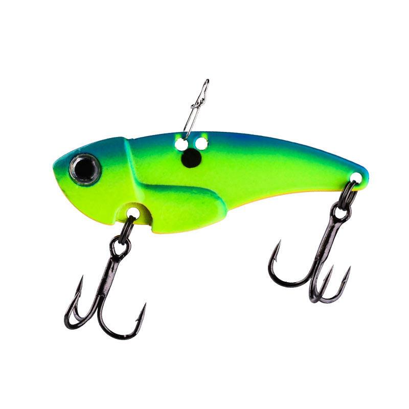 Big Plum Shark Vib Lure Artificial Hard Bait Metal Plate Lure Set Bass Sequin Long Casting Freshwater All-Purpose