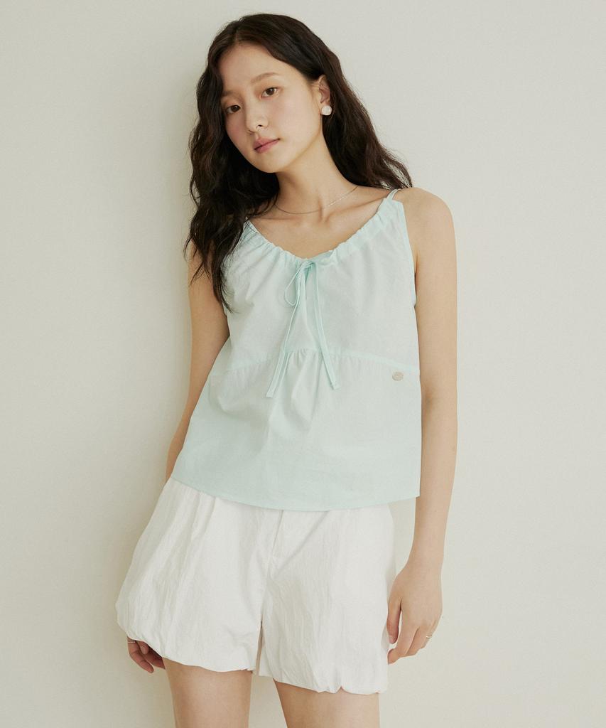 ADAUL Tunnel String Sleeveless Blouse - Mint