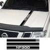 Наклейка на капот пикапа для Nissan NP300 Navara Frontier Грузовик Виниловые полосы Декоративное покрытие Стиль автомобиля Наклейка Аксессуары для автотюнинга