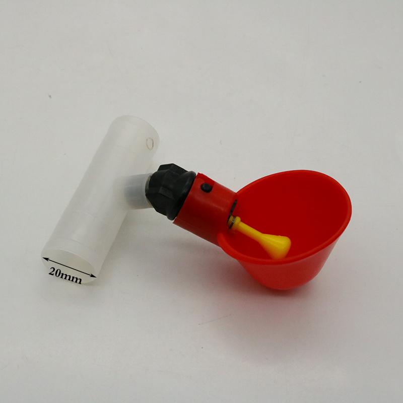 50 шт. Автоматическая поилка для перепелов, поилка для кур, чаша, прямой патрубок с желтым ниппелем, фермерская система питьевой воды для домашней птицы