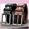 Classic Leather Belt For Men With Pin Buckle Faux Leather Casual Business And Vintage Style