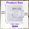 6pcs Self-Adhesive Shower Rod Holder, Clear Invisible Curtain Rod Bracket, No Drilling Wall Mount Tension Rod Retainer for Bathroom Kitchen Bedroom