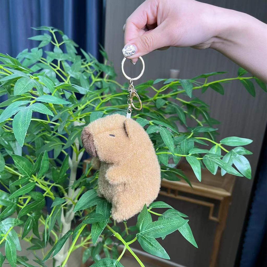Capybara Plush Whimsical Doll Keychain Adorable Animal Pendant Gift Perfect