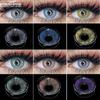 Цветные контактные линзы 1 пара натуральных мягких цветных контактных линз для макияжа глаз, косметические ежегодные контакты