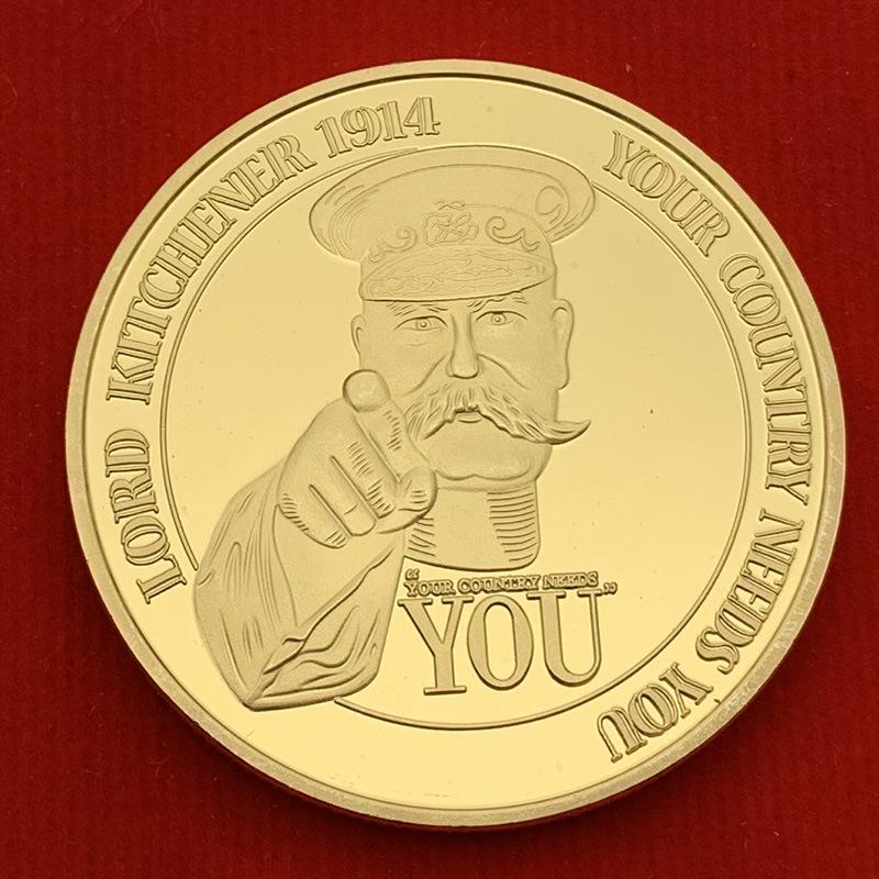 Немецкая commemorative монета, покрытая золотом, к 100-летию, Коллекционные золотые монеты, Монеты, 100-летие немецких высадок в Нормандии