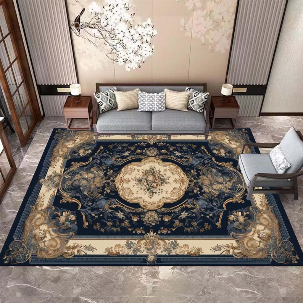 Chinese Style Luxury Large Size Living Room Carpets Decor Home Hall Coffee Tables Non-slip Rug Bedroom Washable Soft Floor Mats