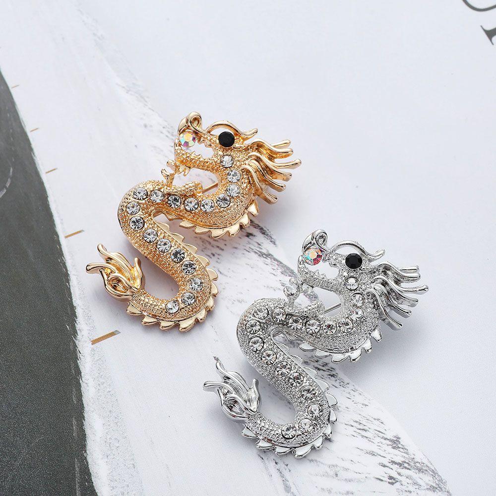 Dragon Fashion Gift Men's Collar Clothing Decorative Corsage Jewelry Brooch Pins Suit Accessories