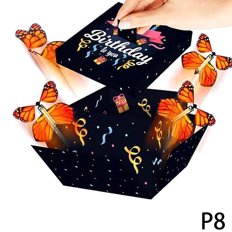 Surprise Flying Butterfly Explosive Gift Box Box Birthday Party Graduation Ceremony Year Blessing Easy Installation 2024