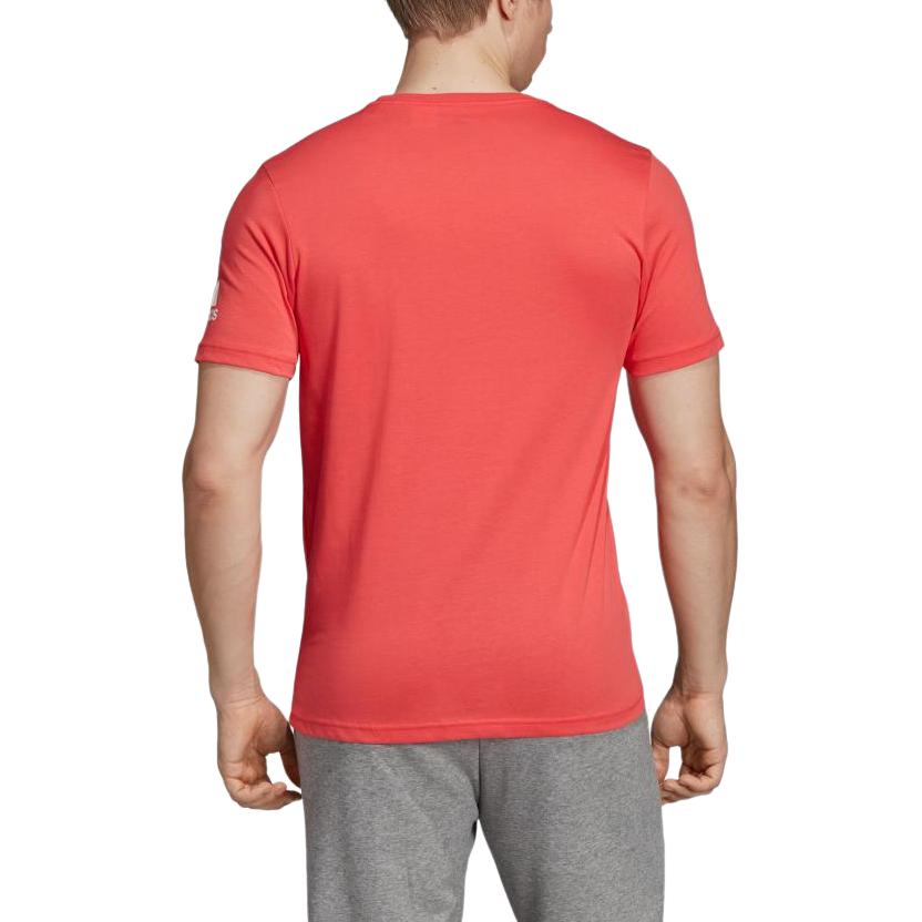 adidas Футболка с графическим принтом Mcode, круглый вырез, модная, удобная, с коротким рукавом, мужская, топы, красная, DV2967