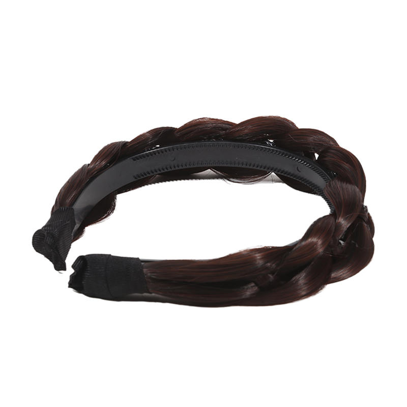 Классическая толстая плетеная синтетическая широкая плетеная повязка на голову высокой эластичности косы резинка для волос накладка для волос для женщин