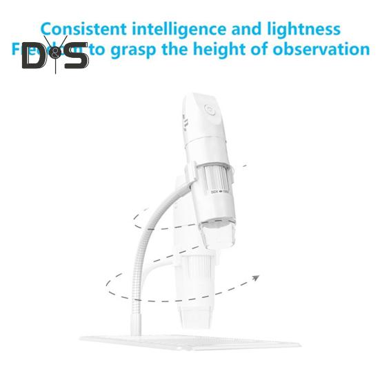 Цифровой микроскоп Wi-Fi USB со светодиодной подсветкой, портативный, широкая совместимость, 1000-кратное беспроводное увеличение, эндоскоп для Windows/Android