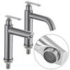 Bathroom Basin Faucet Stainless Steel Waterfall Tall Sink Vessel Tap Single Cold Water Faucet With A Smooth Single Lever Handle