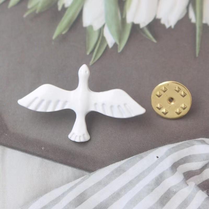 Булавка-куэльо-де-рамиллете для женщин и мужчин, брошь-де-палома-де-ла-пас-бланка, искусство металла, знаки мода кореана, радость, нуэво