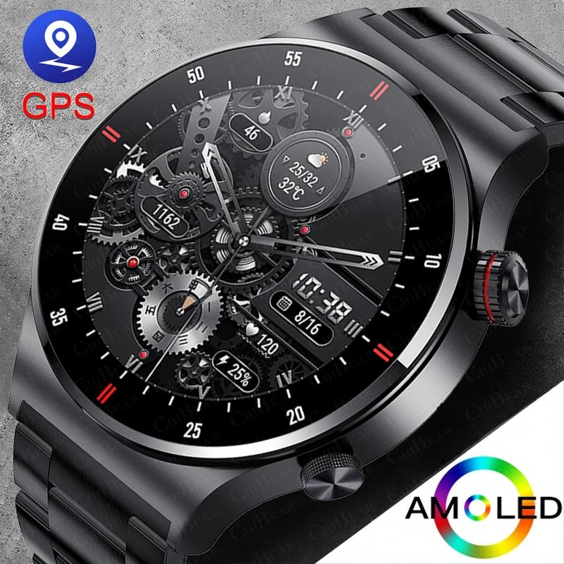 GPS ЭКГ+ППГ Bluetooth Звонок Смарт-часы Мужские 2025 Спортивный браслет NFC Водонепроницаемый Настраиваемый циферблат Мужские Смарт-часы Для IOS Android