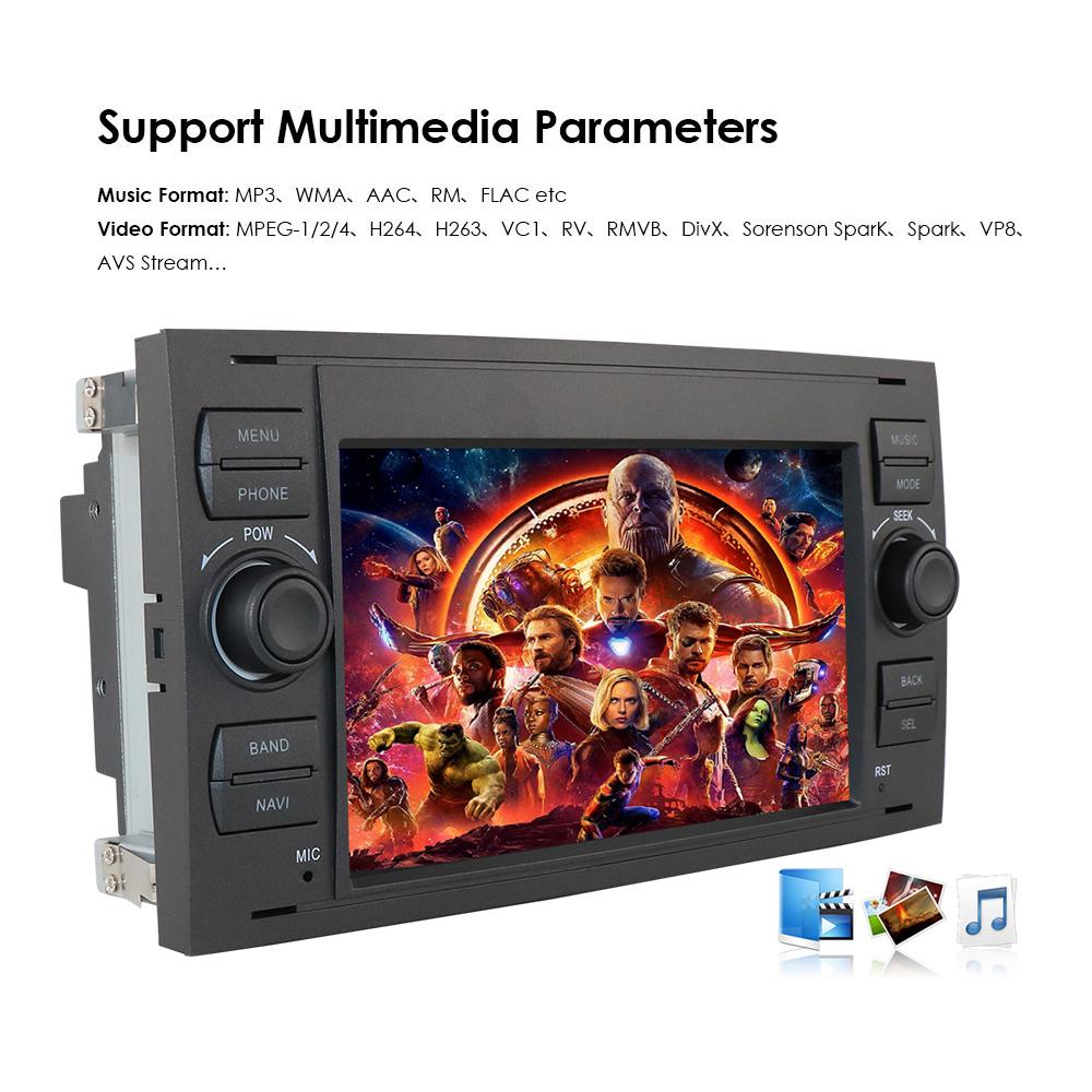 Автомобильная магнитола Hizpo 1G + 16G 2din 7 дюймов Android AutoRadio GPS для Ford Mondeo S-max Focus C-MAX Galaxy Fiesta Transition Fusion Connect kuga мультимедийная навигация