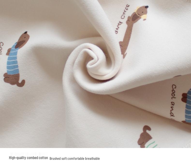 25 Стилей Детский Хлопковый Комплект Нижнего Белья с Завышенной Талией для Мальчиков и Девочек - Защита Животика, Бесшовный, Теплая Осенне-Зимняя Домашняя Одежда