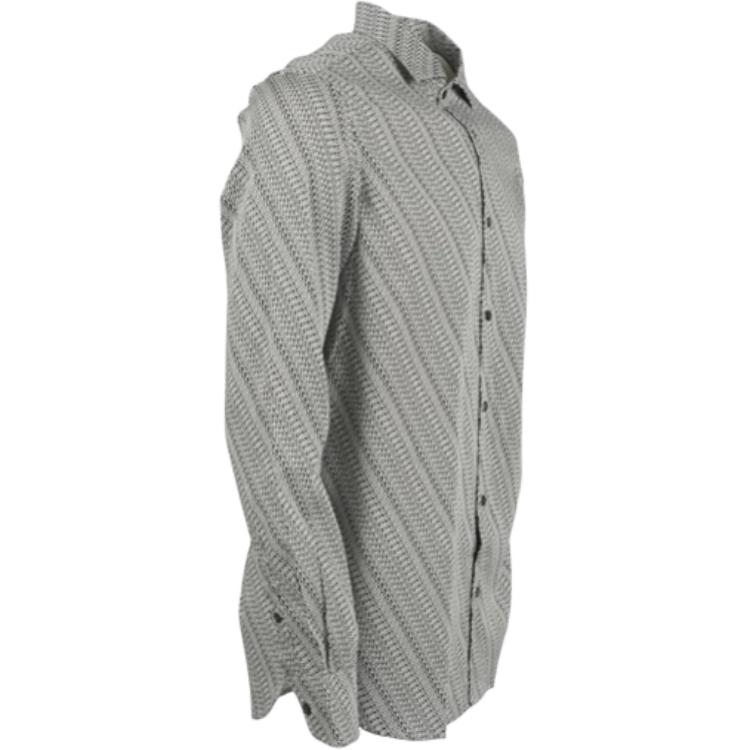 Emporio Armani Мужская рубашка с длинным рукавом и воротником на одной пуговице 6R1C86-1NMVZ-F085