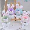 Cute Rabbit Keychain Cartoon Kawaii Soft Stuffed Bunny Trinkets Keyring Bag Pendant Charms Car Key Accessories For Girl Gift