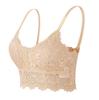 Women Lace Bras Top Embroidery Floral Halter Bra Push Up Casual Strappy Bustier Camisole Vest Top