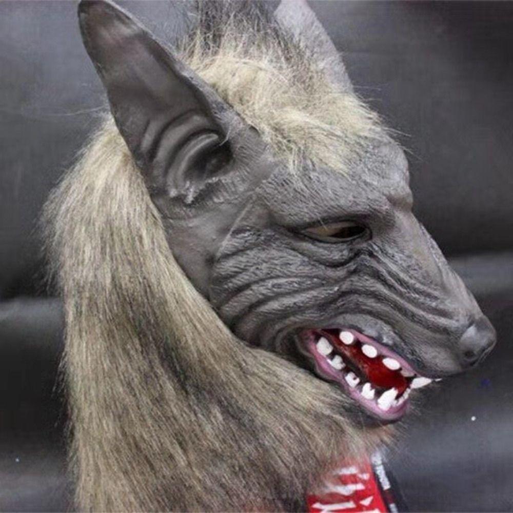 Latex Latex Wolf Head Mask Horror Halloween Wolf Costume Kids Gift Halloween