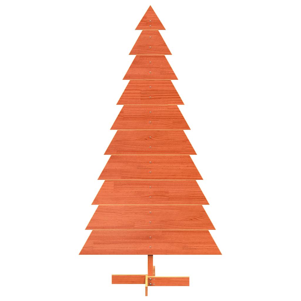 Christmas Tree for Decorating Wax Brown 180 cm Solid Pine Wood