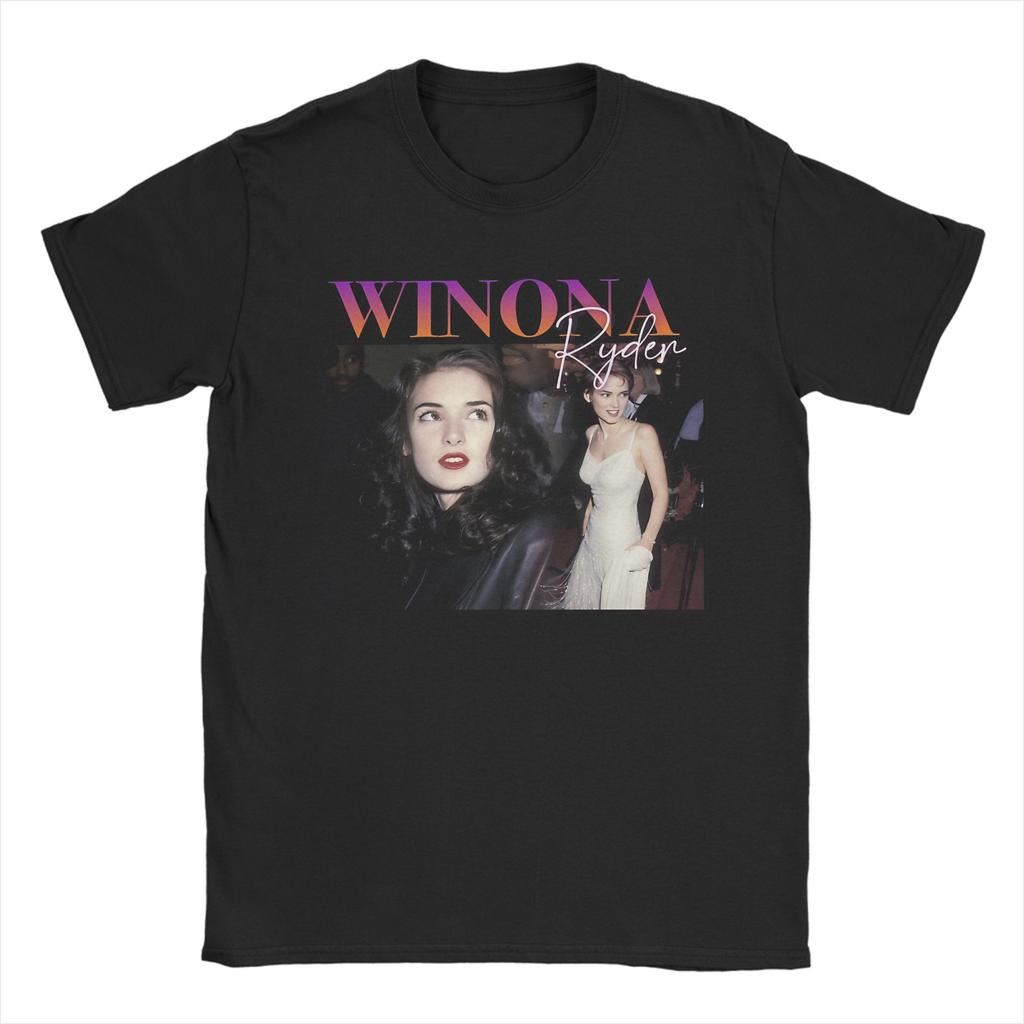 2026 Winona Ryder Retro Print T Shirts Unisex Women Cotton Tee Shirt Clothes