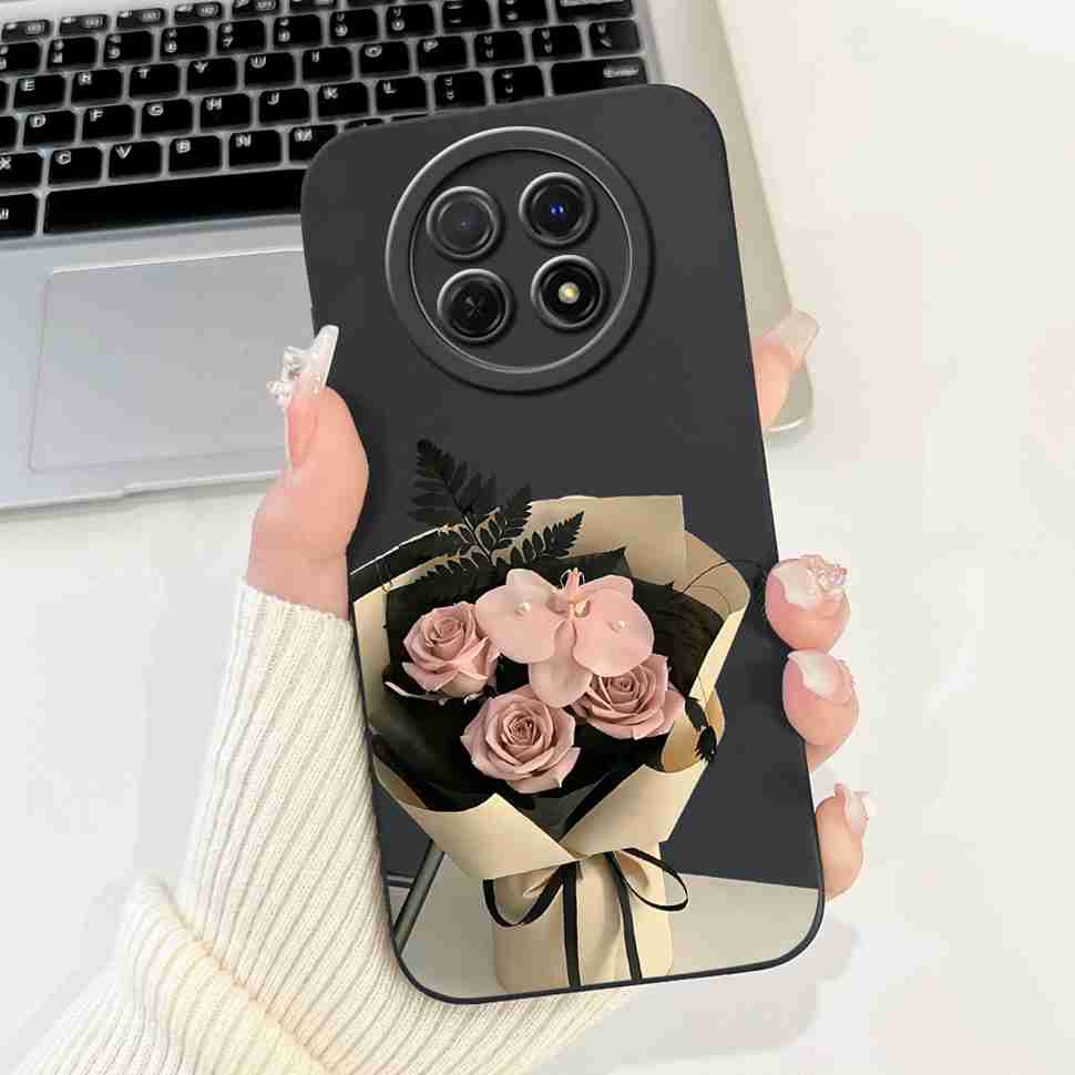 For Huawei nova Y91 Case STG-LX1 Cute Cartoon Rabbit Soft Silicone Cover For Huawei Enjoy 60X STG-AL00 6.95" Butterfly Shell