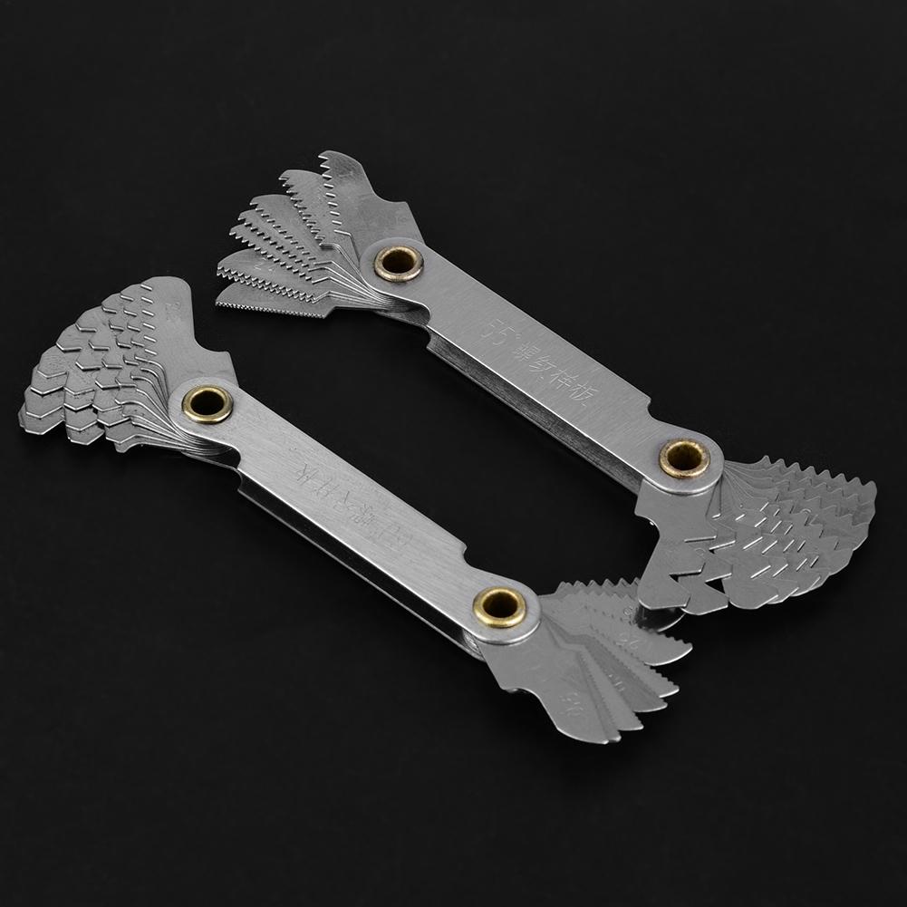 2pcs Imperial55 degrees    Metric60 degrees  Stainless Steel Screw Measuring Thread Pitch Gauges