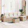VidaXL Garden Lounge Set with Cushions 6 Pcs Beige Braided Resin 3325674