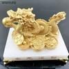 Золотой дракон Подарок Украшения в форме дракона Скульптура Поделки Гостиная Декор для дома Подарок на новоселье Аксессуары в стиле фен-шуй