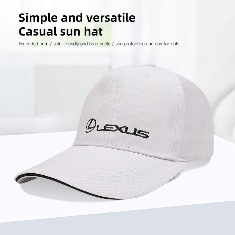 Car Logo Adjustable Baseball Hat Outdoor Duck Tongue Cap For Lexus RX330 IS250 Ct200h ES300h RX350 IS300h NX300h RX400h UX250hVK3