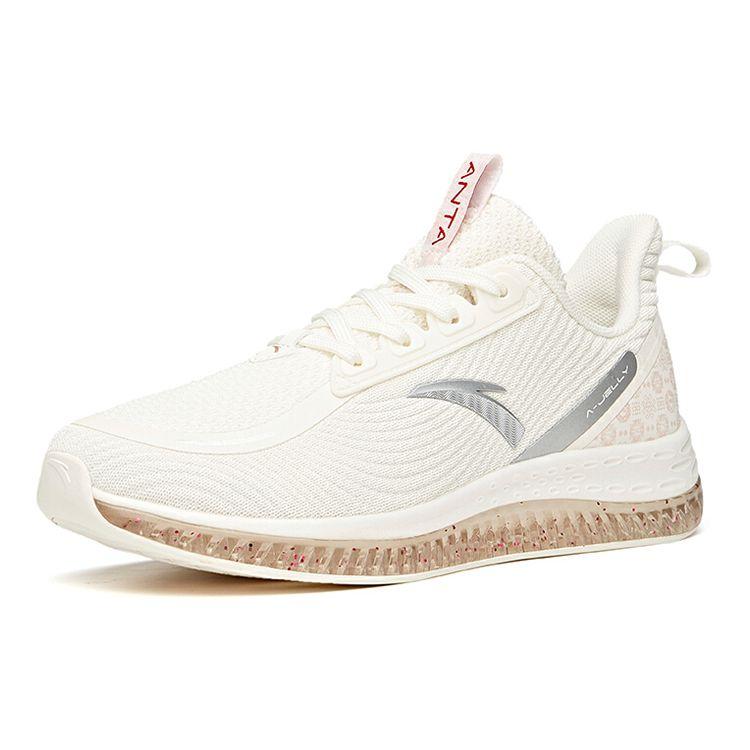 Anta Кроссовки Running Series Elastic Rubber Low-Top для женщин, серебряные 122115501-5