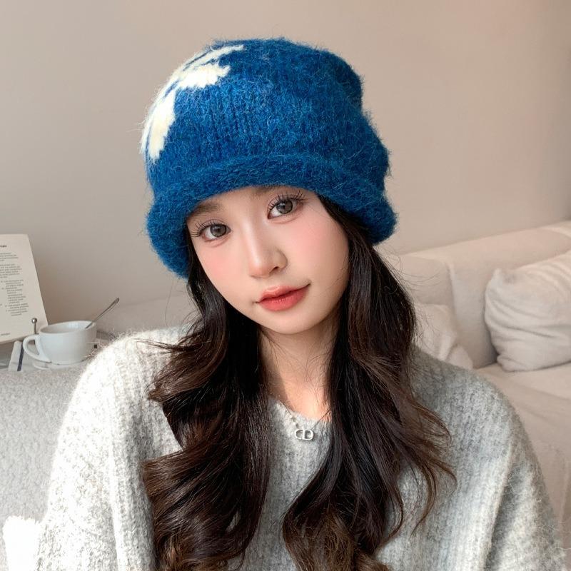 Women S Korean Style Knitted Slouchy Beanie Hat For Autumn Winter Large Head Size Versatile Warm