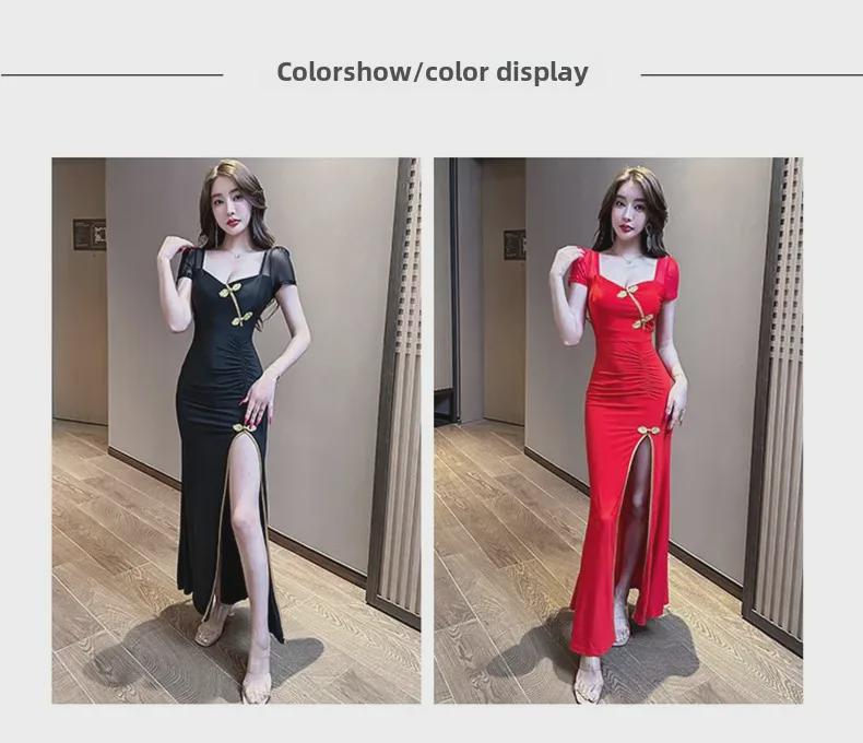 2025 Spring/Summer Sexy Retro Cheongsam: High-End Slit Style