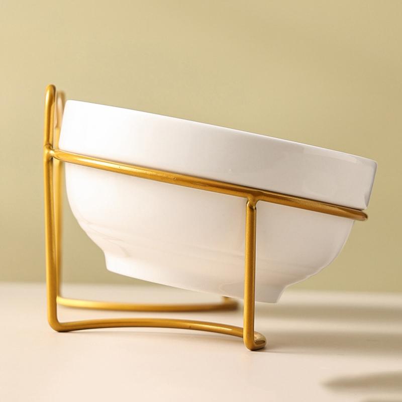 Керамическая миска для домашних животных объемом 500 мл, керамическая миска для котят, щенков, кормушка для воды, дозатор корма для кошек с приподнятой подставкой, аксессуары для кошек