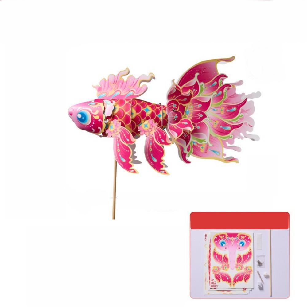 Handmade Handheld Fish Lantern Glowing DIY Lantern Material Kit  Mid-Autumn Festival