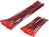 2-контактные разъемы JST – 20 пар 22AWG | Силиконовый провод | Совместимы с LiPo аккумулятором, RC вертолетом | Идеальны для светодиодных лент | Красный ПВХ