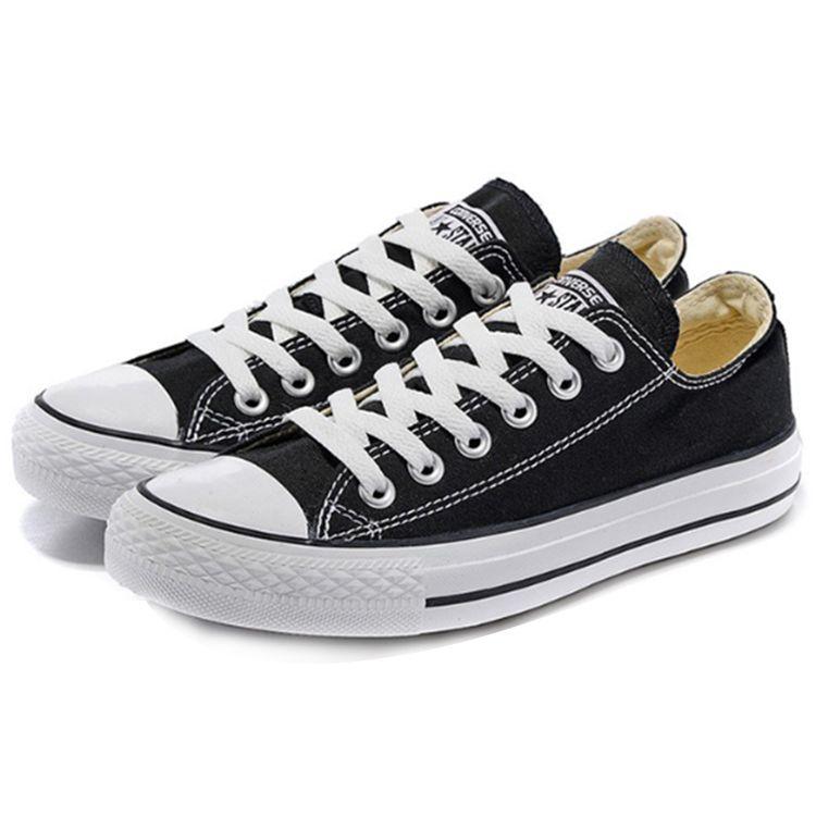 Converse All Star Classic Couple Retro Durable Low Top Canvas Shoes Unisex Sneakers Black White 101001C