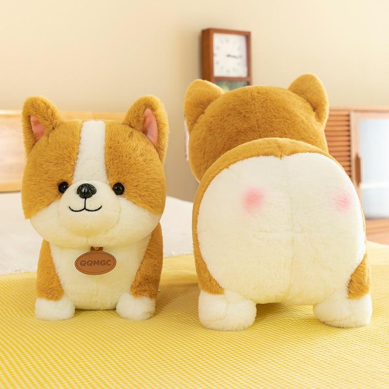 Cute Corgi Doll Puppy Sleeping Pillow-fitting Plush Toy Shiba Inu Dolls Give Birthday Gifts for Boys and Girls