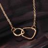 Личность Геометрическое Двойное Кольцо Темперамент Простая Цепочка на Шею Чокер Ожерелье Цепочка на Ключицу