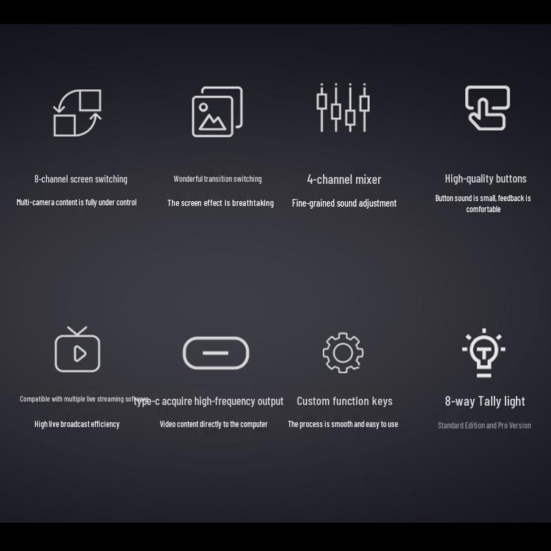 Tianyingshitong VMIX Mini Production Control Panel with PTZ Joystick